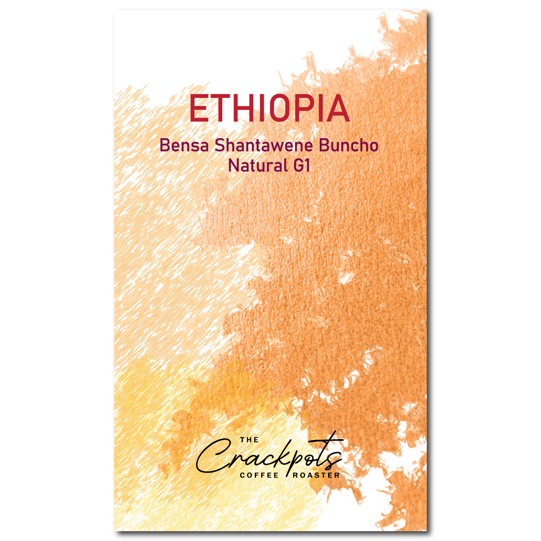 The Crackpots Coffee Roaster Ethiopia Sidama Bensa Shantawene Buncho Natural G1 – specialty coffee beans Malaysia