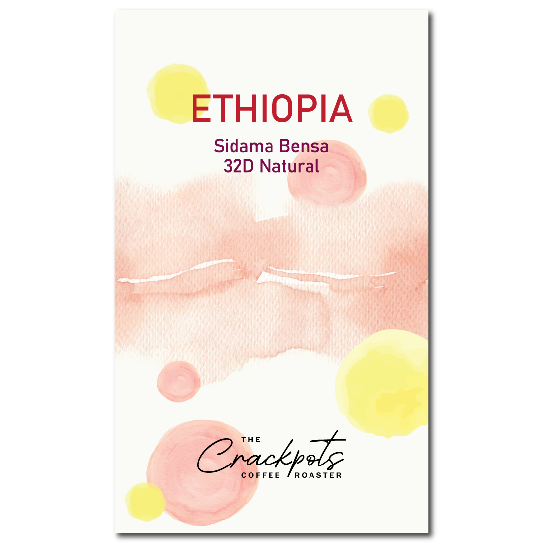 The Crackpots Coffee Roaster Ethiopia Sidama Bensa "Wu Kong" 32D Natural G1 Top – specialty coffee beans Malaysia